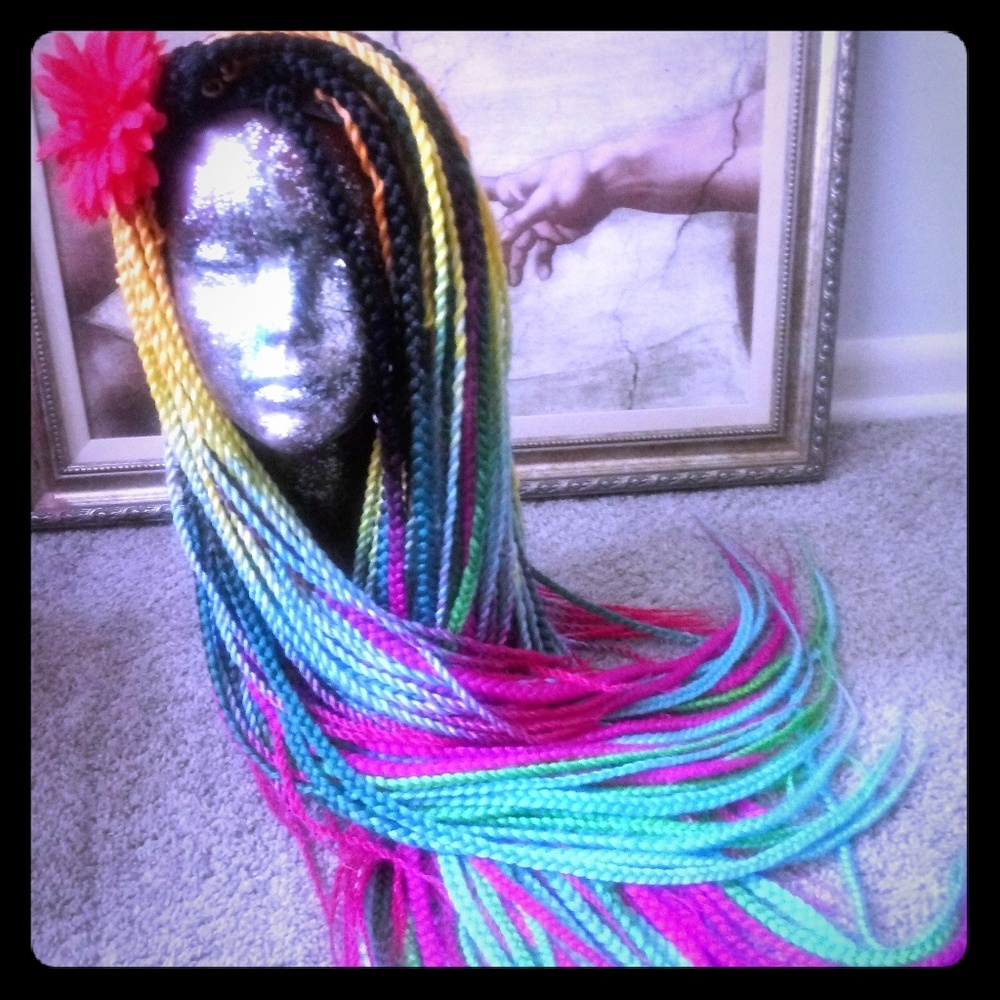 OMG 😍😱 STUNNING RAINBOW WIG PASS YOUR BUTT🤯😻